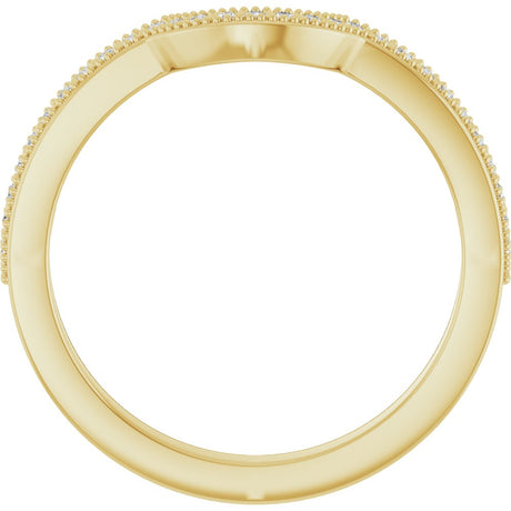 14K Yellow Gold 1/8 CTW Lab-Grown Diamond Contour Band