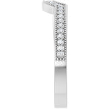 14K White Gold 1/8 CTW Lab-Grown Diamond Contour Band