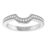14K White Gold 1/8 CTW Lab-Grown Diamond Contour Band