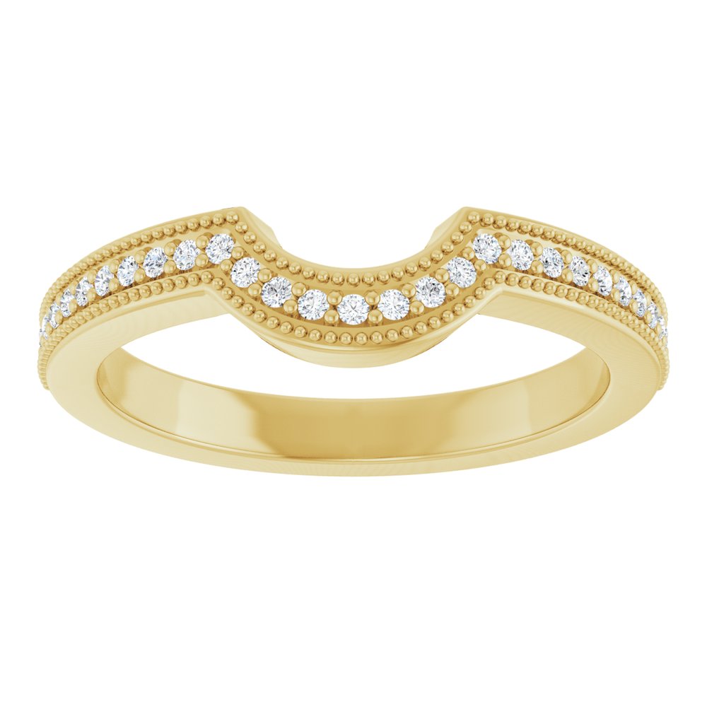 14K Yellow Gold 1/8 CTW Lab-Grown Diamond Contour Band