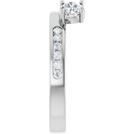 14K White Gold 5/8 CTW Lab-Grown Diamond Wrap-Style Ring Enhancer