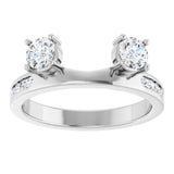14K White Gold 5/8 CTW Lab-Grown Diamond Wrap-Style Ring Enhancer