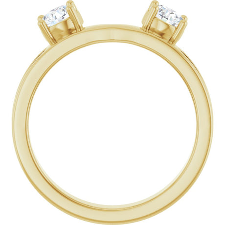 14K Yellow Gold 5/8 CTW Natural Diamond Wrap-Style Ring Enhancer