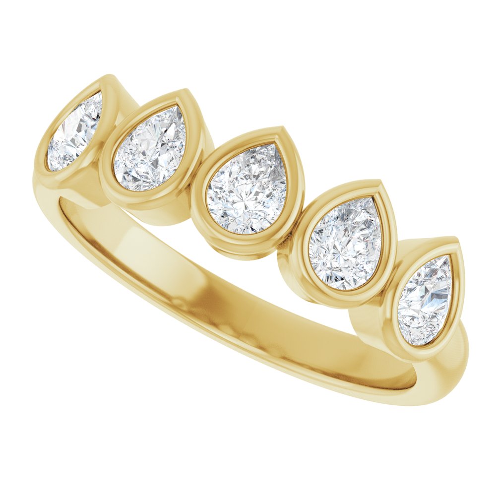 14K Yellow Gold 3/4 CTW Lab-Grown Diamond Anniversary Band