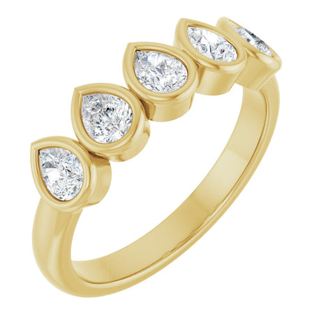 14K Yellow Gold 3/4 CTW Lab-Grown Diamond Anniversary Band