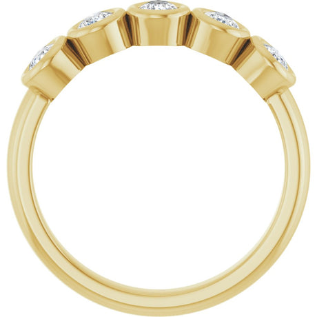 14K Yellow Gold 3/4 CTW Lab-Grown Diamond Anniversary Band