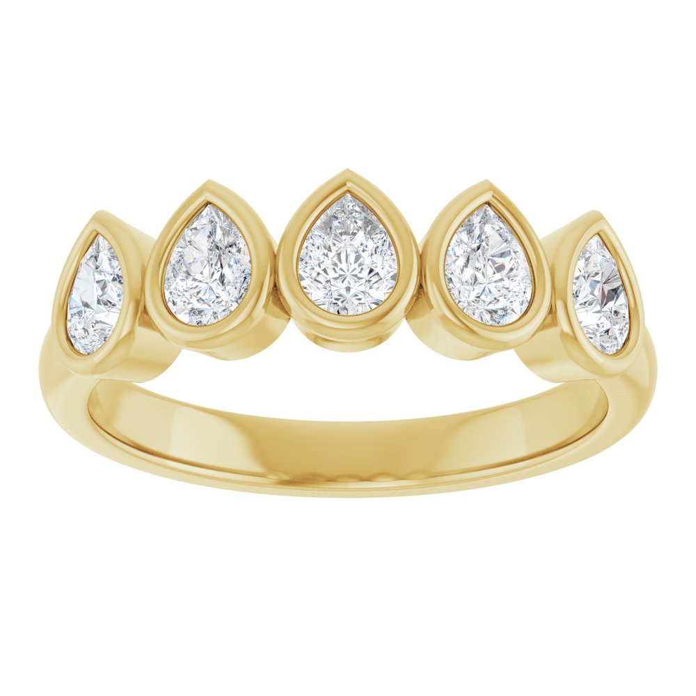 14K Yellow Gold 3/4 CTW Lab-Grown Diamond Anniversary Band