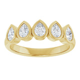14K Yellow Gold 3/4 CTW Lab-Grown Diamond Anniversary Band