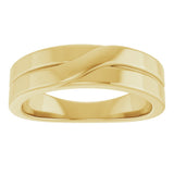 14K Yellow Gold 5 mm Criss-Cross Band Size 7