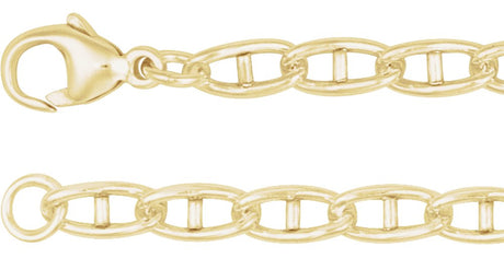 14K Yellow Gold-Filled 3.8 mm Anchor 18" Chain