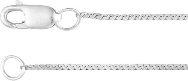 Sterling Silver .9 mm Serpentine 24" Chain
