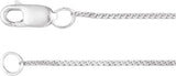 Sterling Silver .9 mm Serpentine 16" Chain