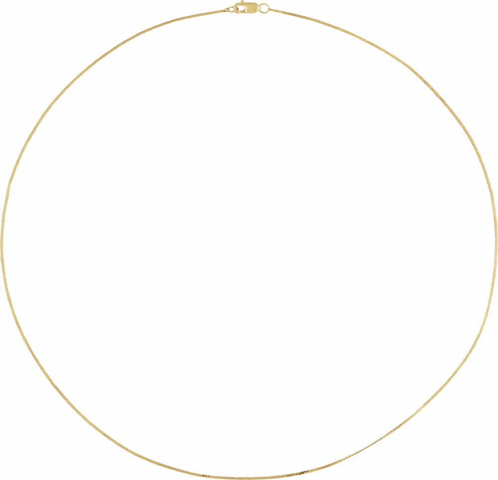 14K Yellow Gold .9 mm Serpentine 20" Chain