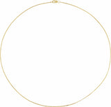 14K Yellow Gold .9 mm Serpentine 16" Chain