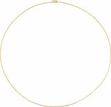 14K Yellow Gold .9 mm Serpentine 16" Chain