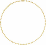 14K Yellow Gold-Filled 4.1 mm Bead 16" Chain