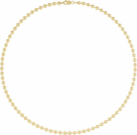 14K Yellow Gold-Filled 4.1 mm Bead 18" Chain