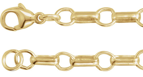 14K Yellow Gold-Filled 5.3 mm Paperclip-Style 7" Chain