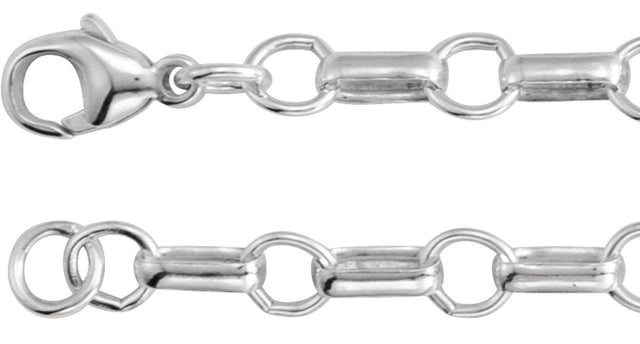 Sterling Silver 5.3 mm Paperclip-Style 24" Chain