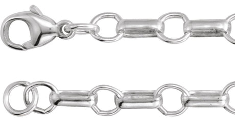 Sterling Silver 5.3 mm Paperclip-Style 18" Chain