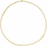 14K Yellow Gold 5.3 mm Paperclip-Style 24" Chain