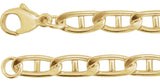 14K Yellow Gold 5.15 mm Anchor 7" Chain