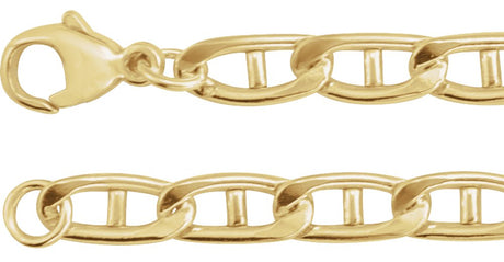 14K Yellow Gold-Filled 5.15 mm Anchor 24" Chain