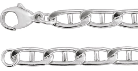 Sterling Silver 5.15 mm Anchor 24" Chain