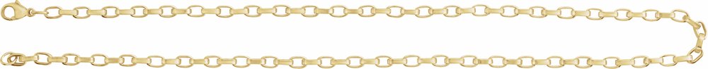 14K Yellow Gold-Filled 4.08 mm Rolo 16" Chain