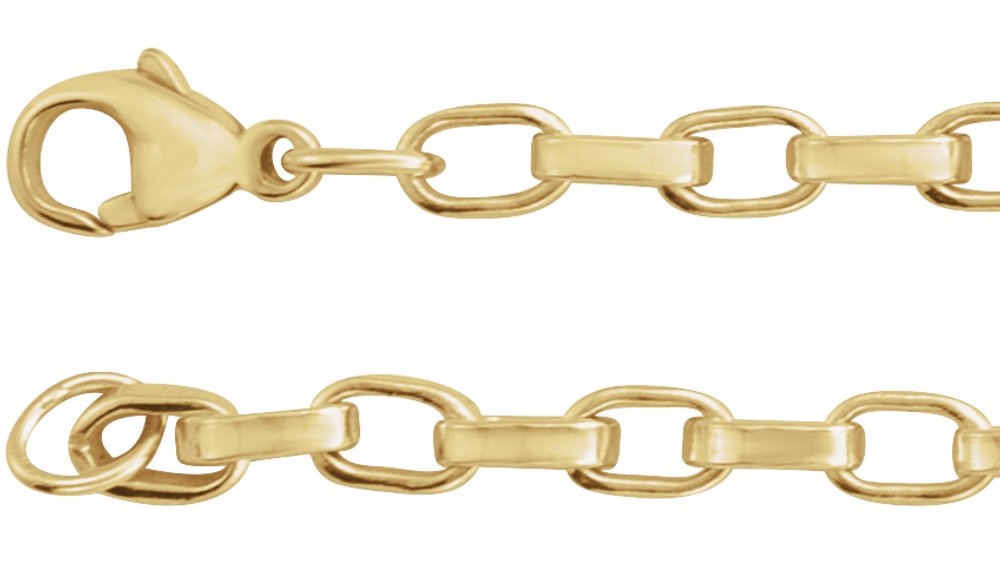 14K Yellow Gold-Filled 4.08 mm Rolo 16" Chain
