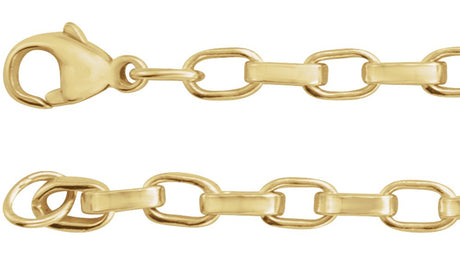 14K Yellow Gold-Filled 4.08 mm Rolo 16" Chain