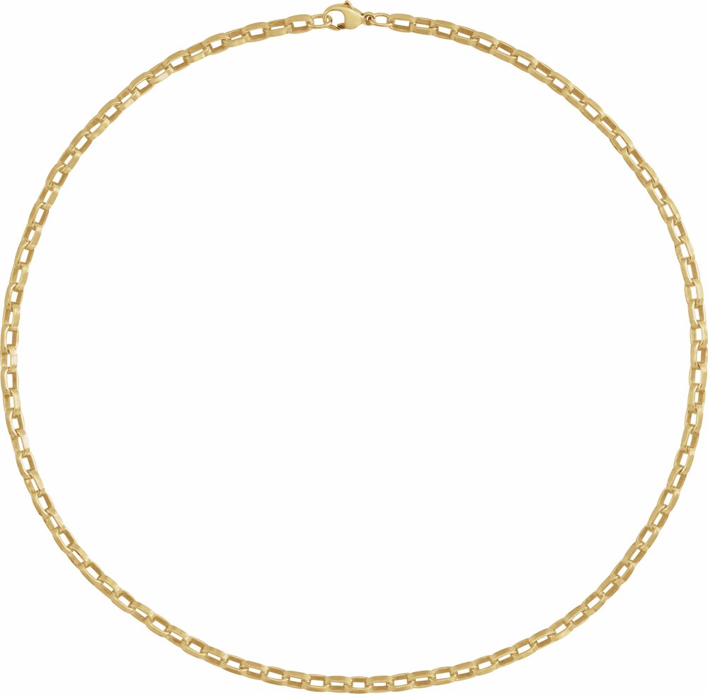 14K Yellow Gold-Filled 4.08 mm Rolo 16" Chain