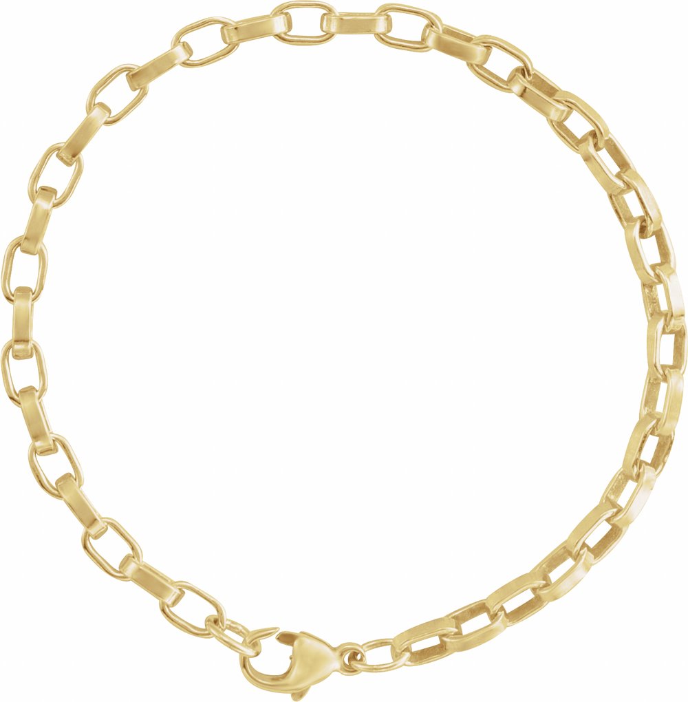 14K Yellow Gold-Filled 4.08 mm Rolo 7" Chain