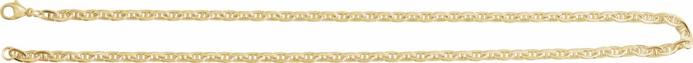 14K Yellow Gold-Filled 4.5 mm Curbed Anchor 24" Chain