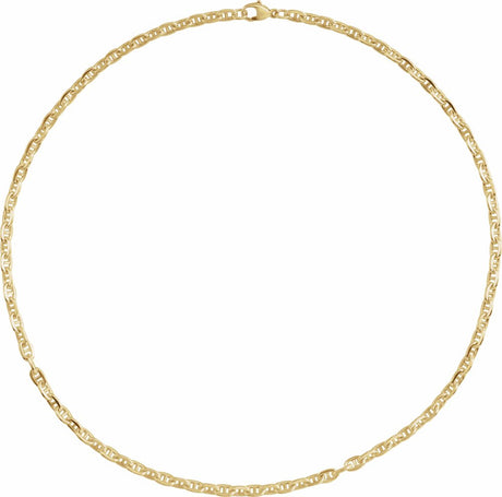 14K Yellow Gold-Filled 4.5 mm Curbed Anchor 18" Chain