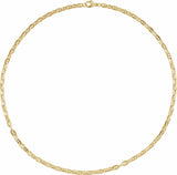 14K Yellow Gold-Filled 4.5 mm Curbed Anchor 16" Chain
