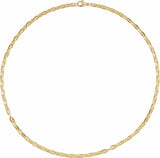 14K Yellow Gold-Filled 4.5 mm Curbed Anchor 20" Chain
