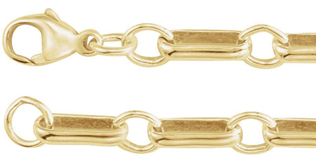 14K Yellow Gold-Filled 6 mm Paperclip-Style 24" Chain