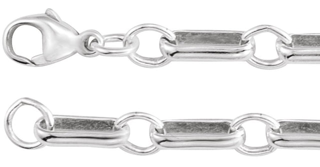 Sterling Silver 6 mm Paperclip-Style 16" Chain