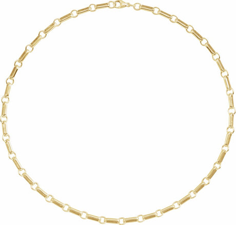 14K Yellow Gold-Filled 6 mm Paperclip-Style 18" Chain