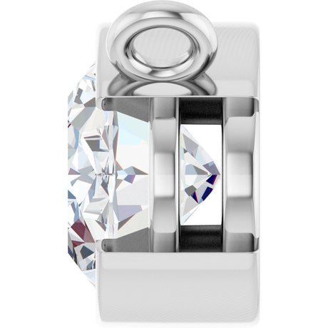 14K White Gold 1 CT Lab-Grown Diamond Necklace Center