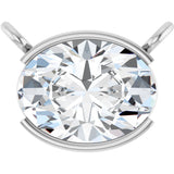 14K White Gold 1 CT Lab-Grown Diamond Necklace Center