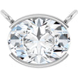 14K White Gold 1 CT Lab-Grown Diamond Necklace Center