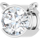 14K White Gold 1 CT Lab-Grown Diamond Necklace Center