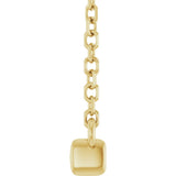 14K Yellow Gold 1/4 CTW Lab-Grown Diamond French-Set Bar 18" Necklace