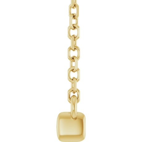 14K Yellow 1/4 CTW Lab-Grown Diamond French-Set Bar 18" Necklace