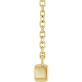 14K Yellow Gold 1/2 CTW Lab-Grown Diamond French-Set Bar 18" Necklace
