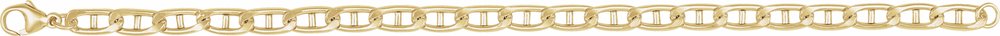 14K Yellow Gold 5.15 mm Anchor 7" Chain