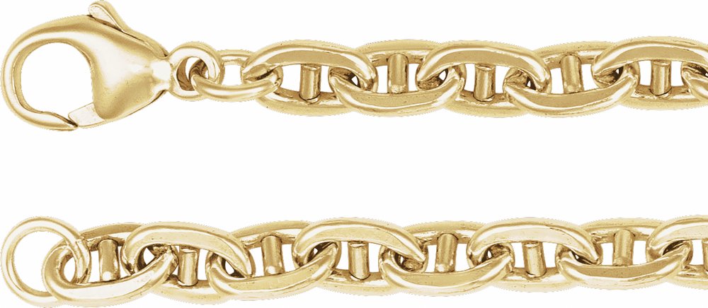 14K Yellow Gold-Filled 4.5 mm Curbed Anchor 20" Chain