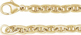 14K Yellow Gold-Filled 4.5 mm Curbed Anchor 24" Chain
